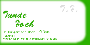 tunde hoch business card